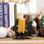 Подсвечник Снежинка металл для одной свечи 730-007 - фото 87262