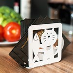Салфетница металлическая Кот