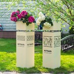 металлические садовые вазоны металлические садовые вазоны