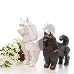 металлические полигональные фигуры