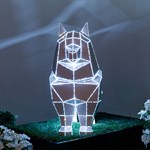 полигональная фигура из металла