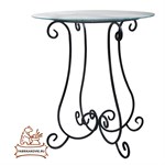 Кованый стол со стеклянной столешницей Кованый стол со стеклянной столешницей