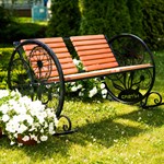 кресло-качалка из металла и ДПК