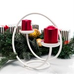 настольный подсвечник цв.белый