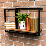 Полка настенная Лофт 66-520 дерево и металл 66-520 - фото 96996