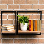 Полка настенная Лофт 66-520 дерево и металл 66-520 - фото 96997