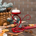 подсвечник 607-19 цв.красный