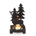 Подсвечник декоративный Олень в лесу металлический 730-043 - фото 99788